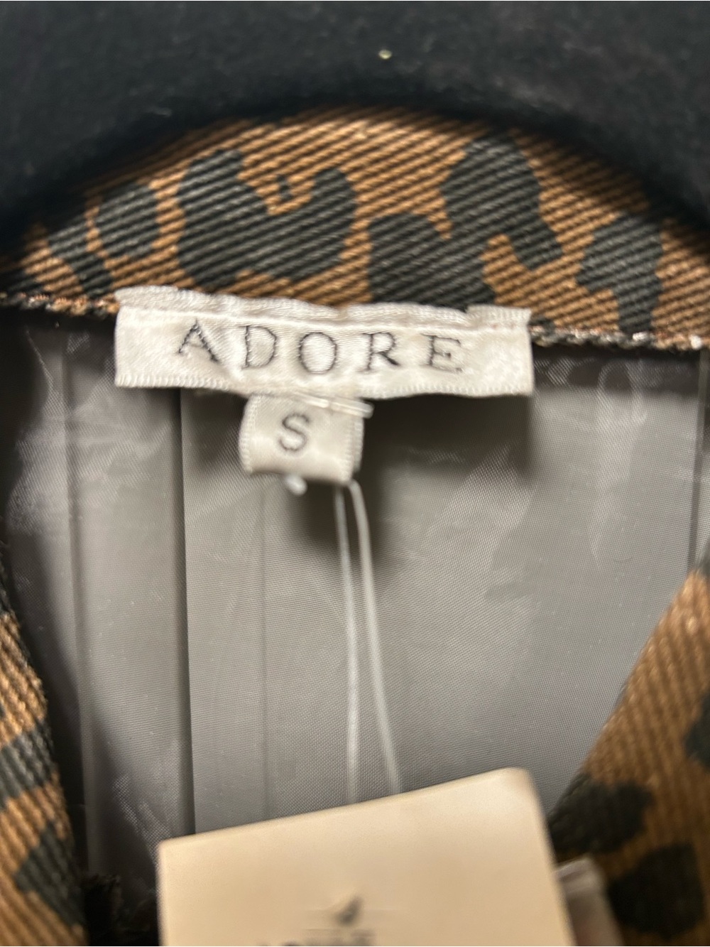 Adore Leopard-Panel Sheer Trench Coat in Brown and Black - Picture 2 of 4